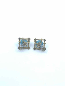 Fine Jewelry Turquoise Pierced Earrings