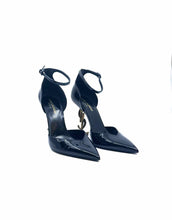 Load image into Gallery viewer, SAINT LAURENT Size 8 Black Patent Leather Pumps
