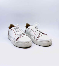 Load image into Gallery viewer, CHRISTIAN LOUBOUTIN Size 7 White Leather Sneakers
