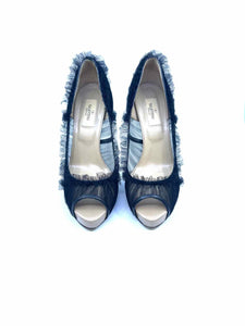 CHRISTIAN LOUBOUTIN Size 9 Black Mesh Pumps