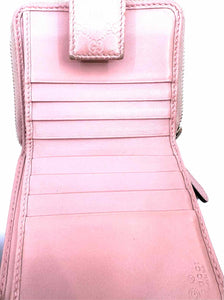 GUCCI Pink Leather LOGO Wallet