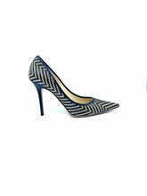 Load image into Gallery viewer, JIMMY CHOO Size 12 Gold, Black Weaved Pumps

