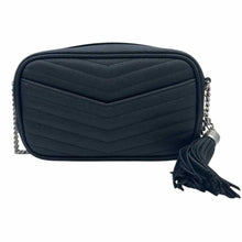 Load image into Gallery viewer, YVES SAINT LAURENT Mini Lou Black Leather Chevron print caviar Handbag

