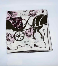 Load image into Gallery viewer, HERMES Pink, Brown Square 25&quot; Silk Handbags Scarf
