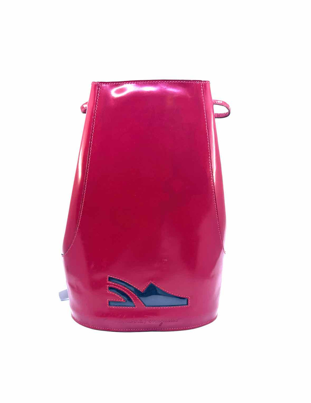 SALVATORE FERRAGAMO Red Leather Solid Backpack
