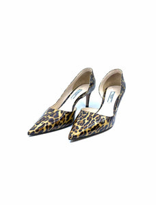 PRADA Size 9 Brown, Camel Patent Leather Solid Pumps