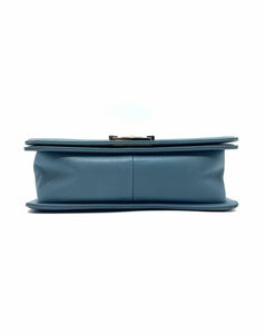 CHANEL Blue Leather Handbag