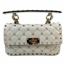 Load image into Gallery viewer, VALENTINO Nappa Rockstud Spike Leather Quilted Handbag
