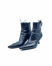 Load image into Gallery viewer, CHANEL Size 6.5 Black Leather Ankle Boot
