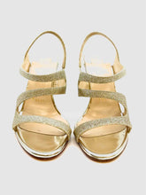 Load image into Gallery viewer, CHRISTIAN LOUBOUTIN Size 6 Gold Glitter Cocktail Shoe
