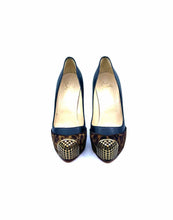 Load image into Gallery viewer, CHRISTIAN LOUBOUTIN Size 10 Brown, black Leather Pony Hair Cheetah print Pumps
