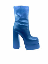 Load image into Gallery viewer, VERSACE Size 9 Black Leather Solid Ankle Boot
