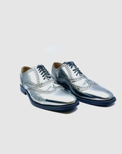 Load image into Gallery viewer, NEIL BARRETT Size 12 Silver Patent Leather Oxfords
