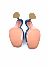 Load image into Gallery viewer, AMINA MUADDI Size 10 Blue Denim Sandals
