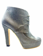 Load image into Gallery viewer, CHANEL Size 9 Gunmetal Leather Metallic Solid Ankle Boot
