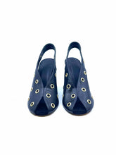 Load image into Gallery viewer, ISABEL MARANT Size 10 Black Leather Eyelet Sling back

