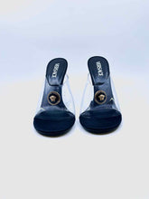 Load image into Gallery viewer, VERSACE Size 10 Black Solid Mules
