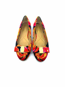 SALVATORE FERRAGAMO Size 6.5 Black & Red Sandals
