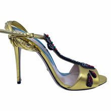 Load image into Gallery viewer, GUCCI Size 9 Gold Leather Solid Sandals

