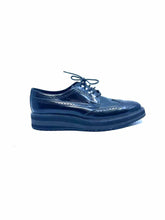 Load image into Gallery viewer, PRADA Size 9.5 Black Leather Solid Oxfords
