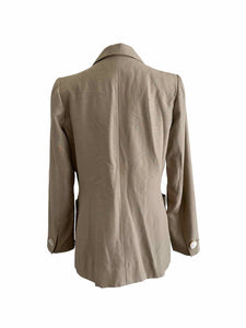 YSL Size 4 Beige Cotton Blazer