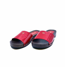 Load image into Gallery viewer, MIU MIU Size 10 Red Patent Leather Solid Sandals
