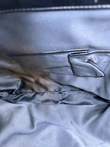 VERSACE Black Leather Solid Handbag