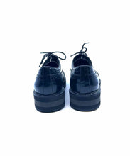 Load image into Gallery viewer, PRADA Size 9.5 Black Leather Solid Oxfords
