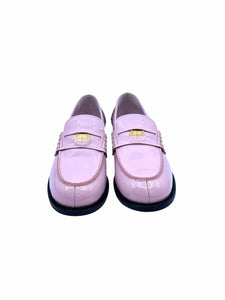 MIU MIU Size 9 Pink Patent Leather Solid Loafers
