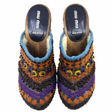 Load image into Gallery viewer, MIU MIU Knit Geometric Mules | 7.5
