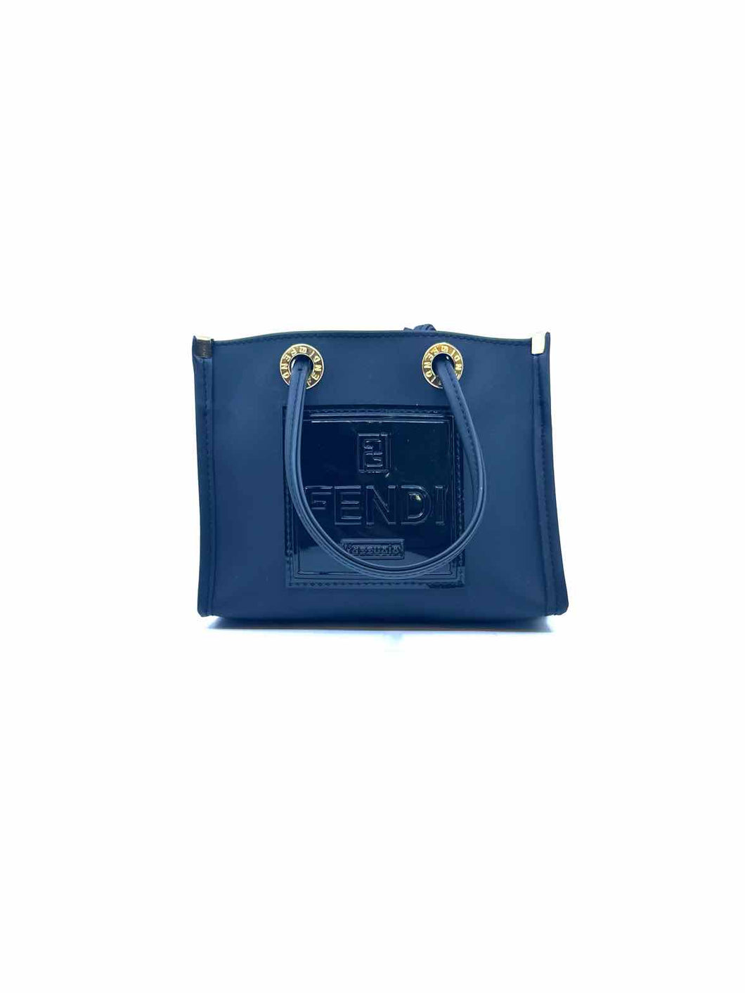 FENDI Black Rubber Solid Handbag