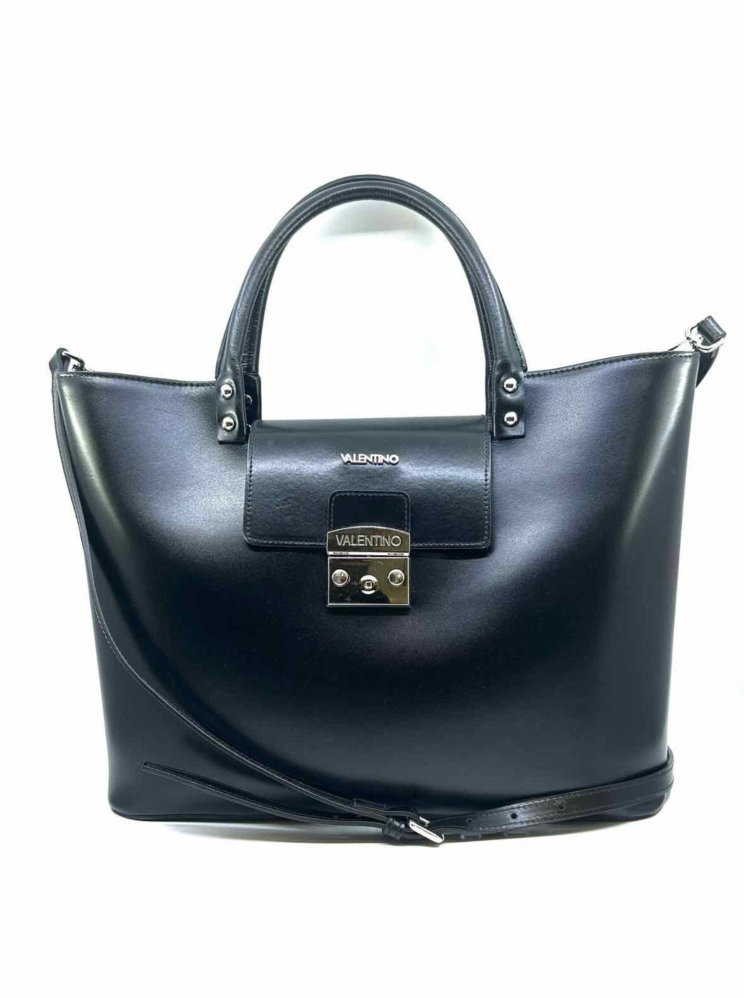 VALENTINO Black Leather Tote