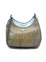Load image into Gallery viewer, PRADA Brown Leather Weaved Shoulder Bag
