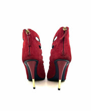 Load image into Gallery viewer, GIUSEPPE ZANOTTI Size 9.5 Red Suede Ankle Boot
