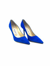 Load image into Gallery viewer, JIMMY CHOO Size 6.5 Royal Blue Suede Pumps
