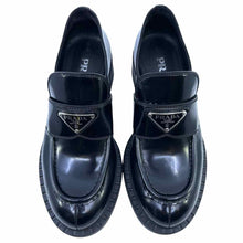 Load image into Gallery viewer, PRADA Black Leather Solid Loafers | 6
