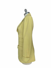Load image into Gallery viewer, CHANEL Size 4 Yellow Tweed Solid Blazer
