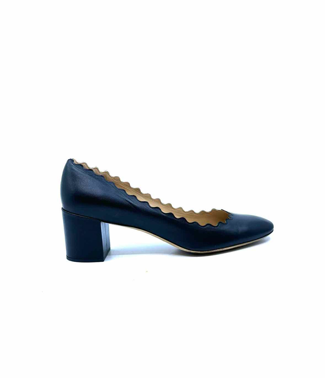 CHLOE Size 10 Black Leather Solid Pumps