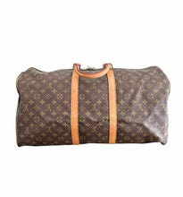 Load image into Gallery viewer, LOUIS VUITTON Brown Coated Canvas MONOGRAM Duffle Bag

