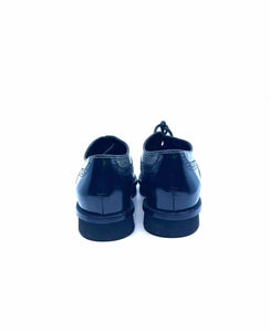 TOD'S Size 10 Black, silver Color Block Oxfords