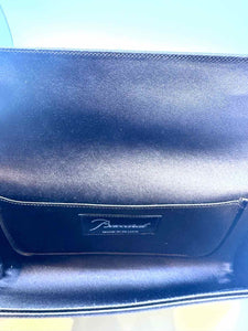 BACCARAT Brown Satin Velvet Clutch