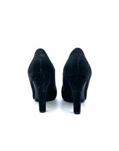 Load image into Gallery viewer, CHANEL Size 9.5 Black Suede Solid Pumps

