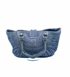 CHRISTIAN DIOR Grey Leather Solid Handbag