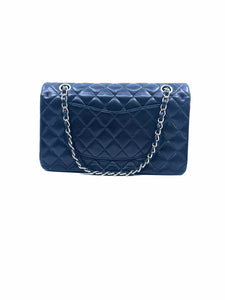 CHANEL Black Lambskin Quilted Handbag