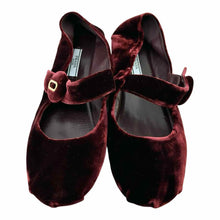 Load image into Gallery viewer, PRADA Mary Jane Velvet Flats | 7.5

