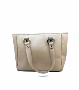 BVLGARI Beige Leather Solid Handbag
