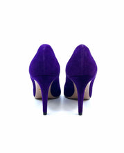 Load image into Gallery viewer, PRADA Size 8.5 Purple Suede Pumps
