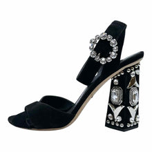 Load image into Gallery viewer, DOLCE &amp; GABBANA Size 8 Black Suede Solid Sandals

