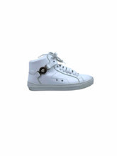 Load image into Gallery viewer, VERSACE Size 8.5 White Leather Sneakers
