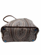 Load image into Gallery viewer, ETRO Brown &amp; White Coated canvas Paisley Handbag

